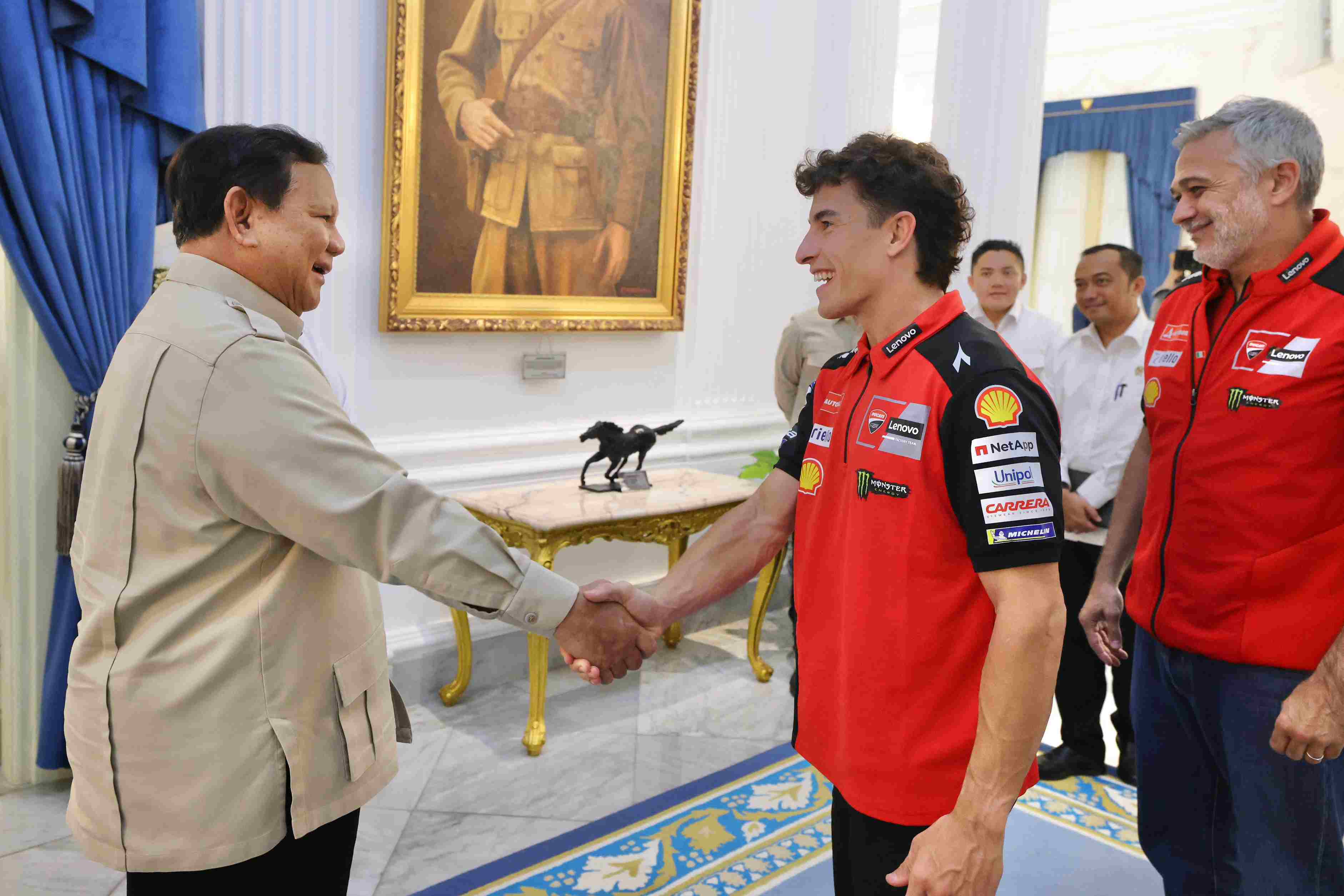 Prabowo Sambut Marc Marquez di Istana, Dorong Sport Tourism dan Regenerasi Pebalap Indonesia
