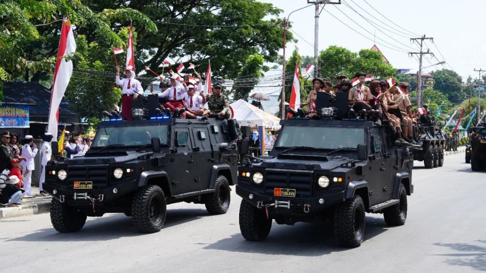 Semarak HUT ke-80 TNI di Papua, Kodam XVII/Cenderawasih Tampilkan Parade Tiga Matra