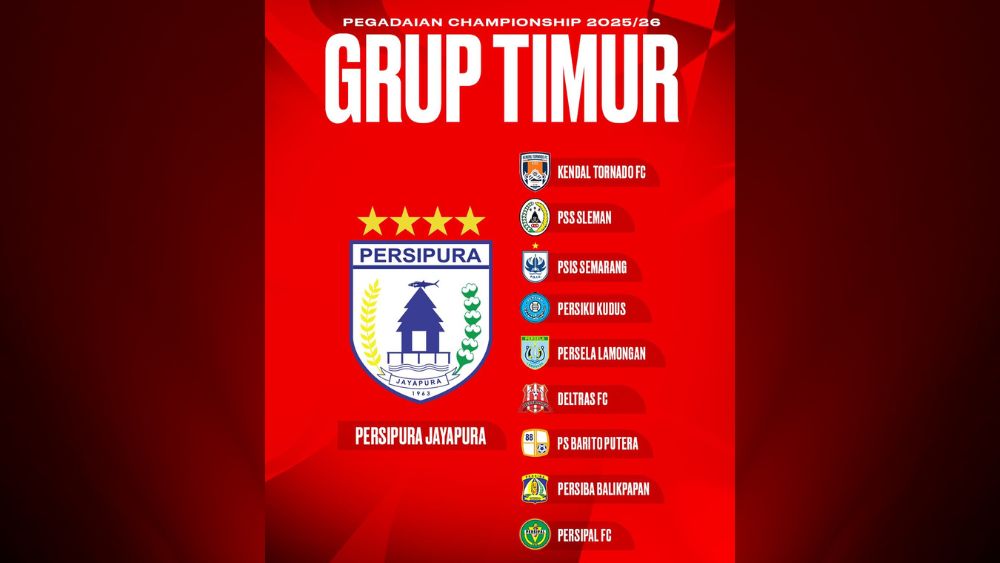Persipura Jayapura Masuk Grup Neraka Championship 2025/2026, Ini Daftar Lawannya