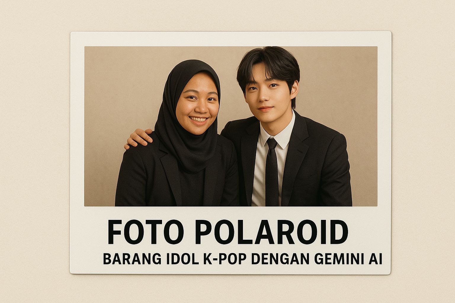 Viral! Tren Foto Polaroid Bareng Pasangan & Idol K-Pop Pakai Gemini AI