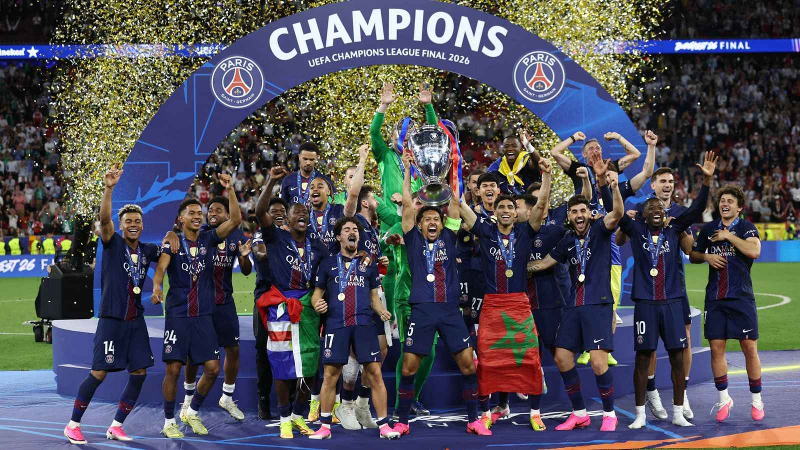 Back to Back! PSG Kembali Angkat Trofi Liga Champions Setelah Tundukkan Arsenal