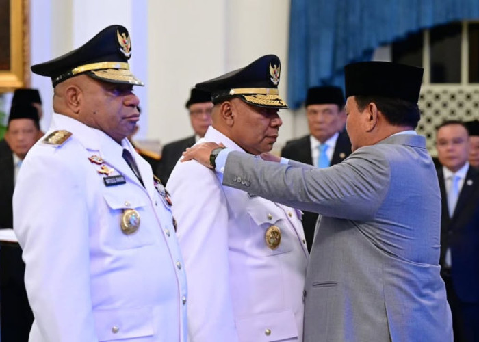 Presiden Prabowo Lantik Matius Fakhiri dan Aryoko Rumaropen sebagai Gubernur dan Wakil Gubernur Papua