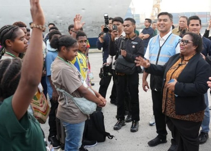 Tujuh Hari Berlayar dari Jayapura, 65 Pelajar Papua Tiba di Tanjung Priok