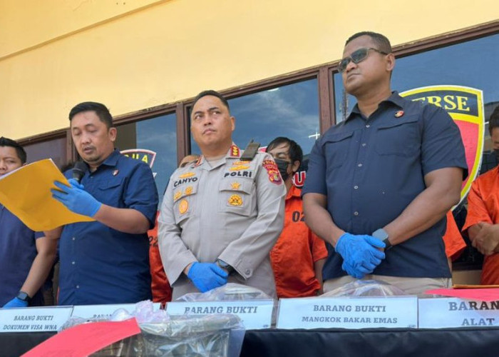Polda Papua Bongkar Tambang Emas Ilegal di Keerom, 4 WNA China Jadi Tersangka